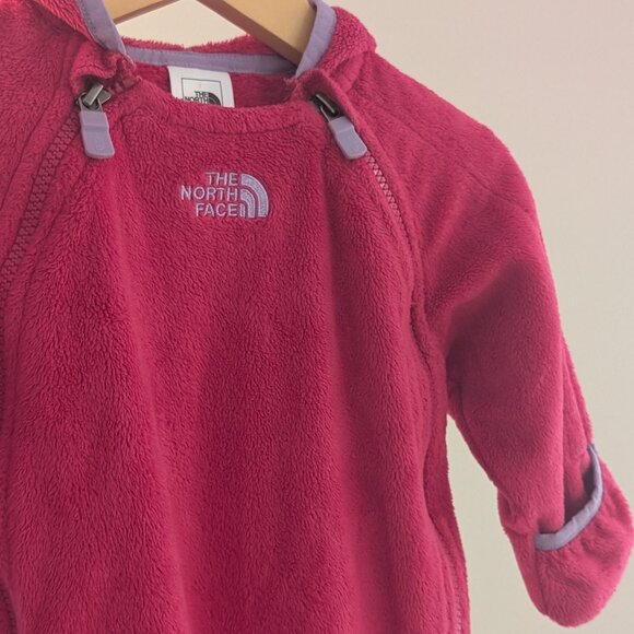 ❄️ The North Face Pink Fleece Infant Bunting | 6–12M | TNF One-Piece - Picture 3 of 6